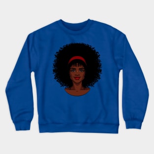 african american type womans face Crewneck Sweatshirt